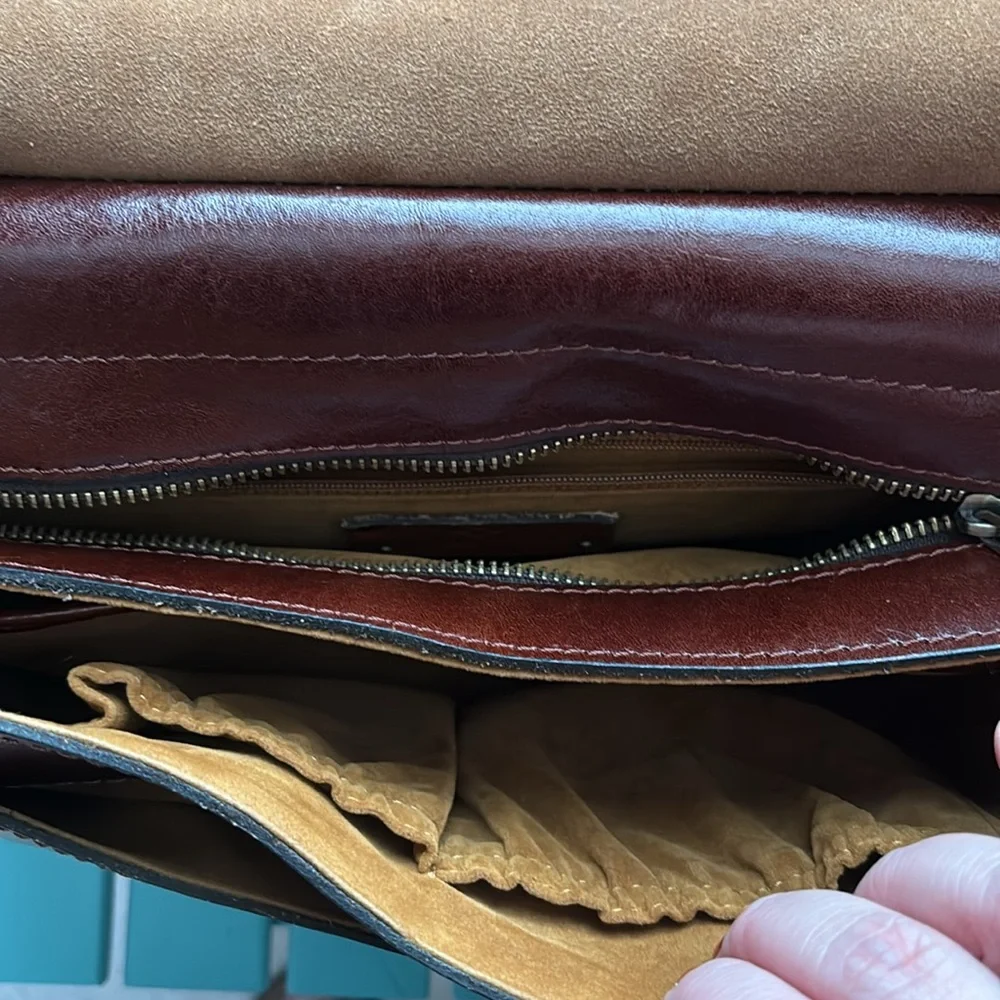 Patricia Nash Vintage Veg Tan Collection London Saddle Bag British Tan - Picture 8 of 13